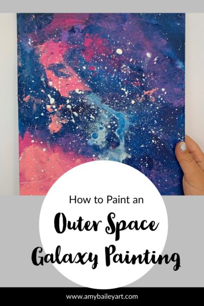 How to paint an outer space galaxy painting art project for kids