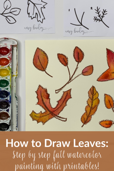 How to draw leaves easy art project for kids