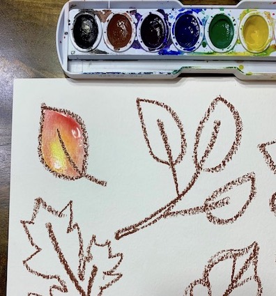 fall leaves painting project for kids
