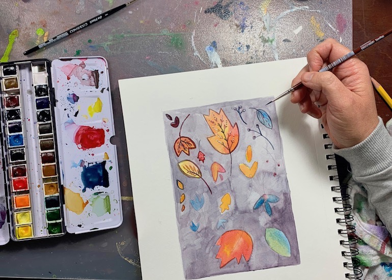 How to Paint Fall Leaves: Watercolor Tutorial