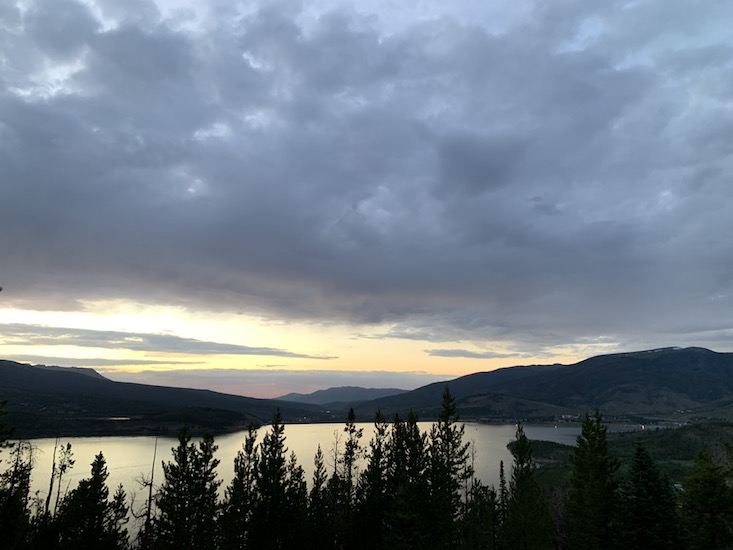 view from a sunset hike in colorado, connect to nature with art